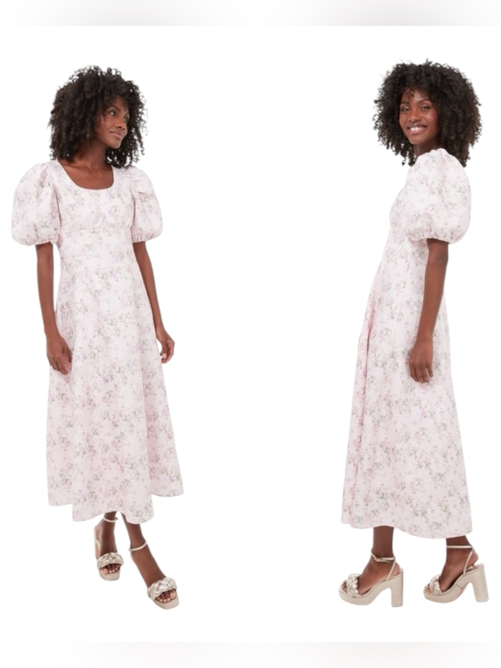 NEW Tuckernuck Empire Elle Maxi dress. Pink Jacquard. XS. NWT - Picture 4 of 11